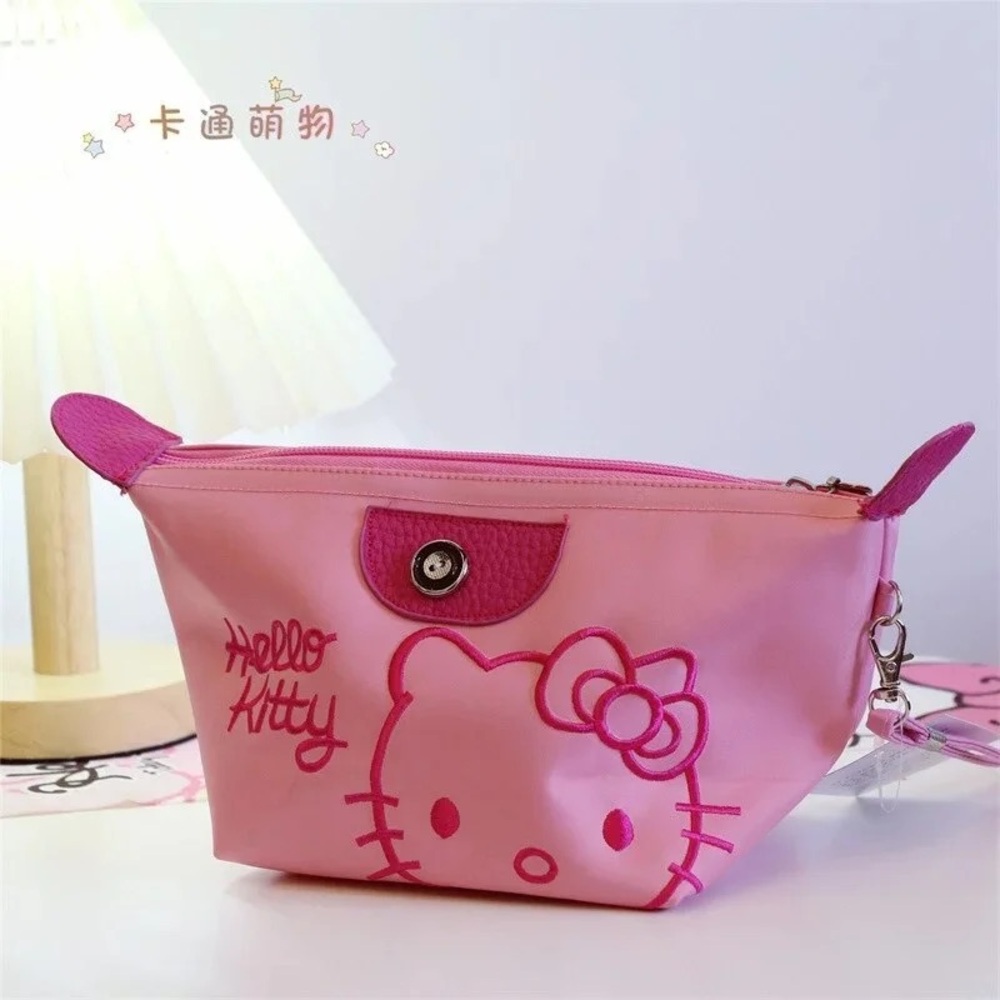 Sanrio Pink or Black Hello Kitty Cosmetic Bags choose 1- brand new - Picture 2 of 10